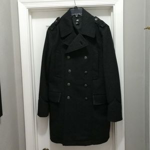 Men's Black Pea Coat